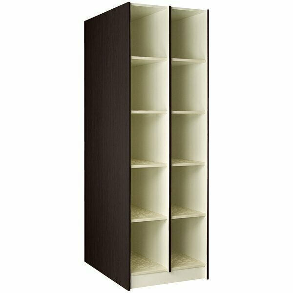I.D. Systems 40'' Deep Midnight Maple 10 Compartment Instrument Storage Cabinet 89418 278440 Z023 53818440Z023